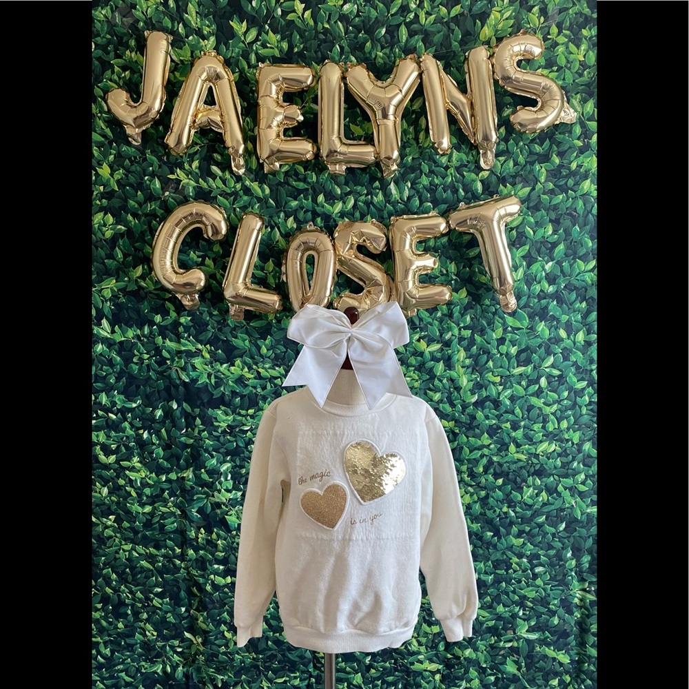 H&M Heart Cream Sweater